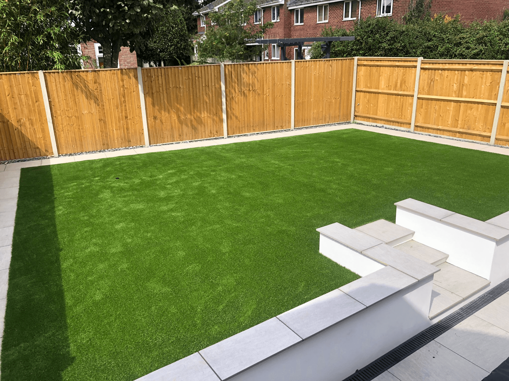Artificial Grass & Rendered Steps